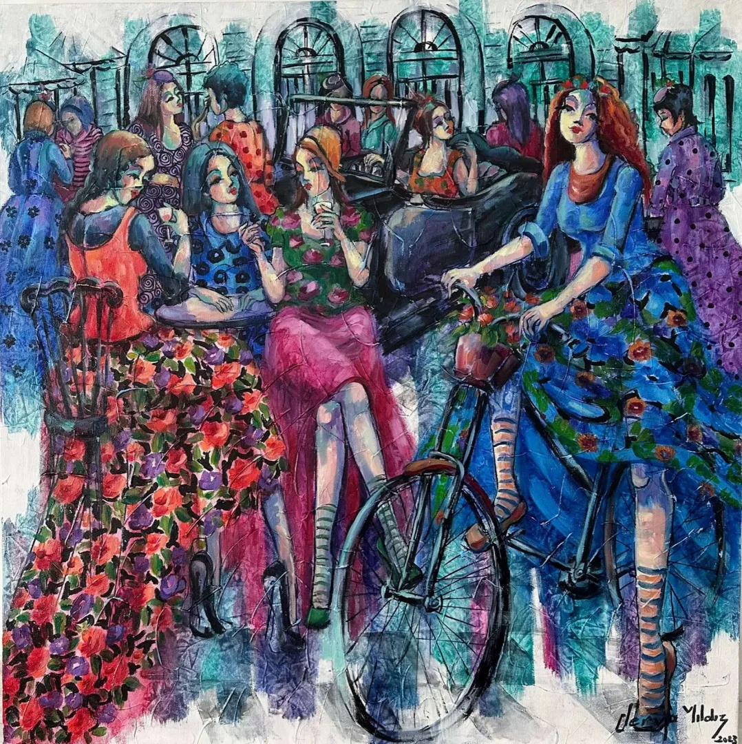"İsimsiz" eseri DERYA YILDIZ tarafından 2023 yılında 60x60 cm ölçülerinde Tuval üzeri yağlı boya tekniği ile yapılmıştır.