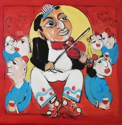 "İsimsiz" eseri ORHAN KURMALI tarafından 2023 yılında 50x50 cm ölçülerinde Tuval üzeri yağlı boya tekniği ile yapılmıştır.