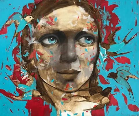 "İsimsiz" eseri SEMA ÖCAL tarafından 2023 yılında 100x120 cm ölçülerinde Tuval üzeri yağlı boya tekniği ile yapılmıştır.