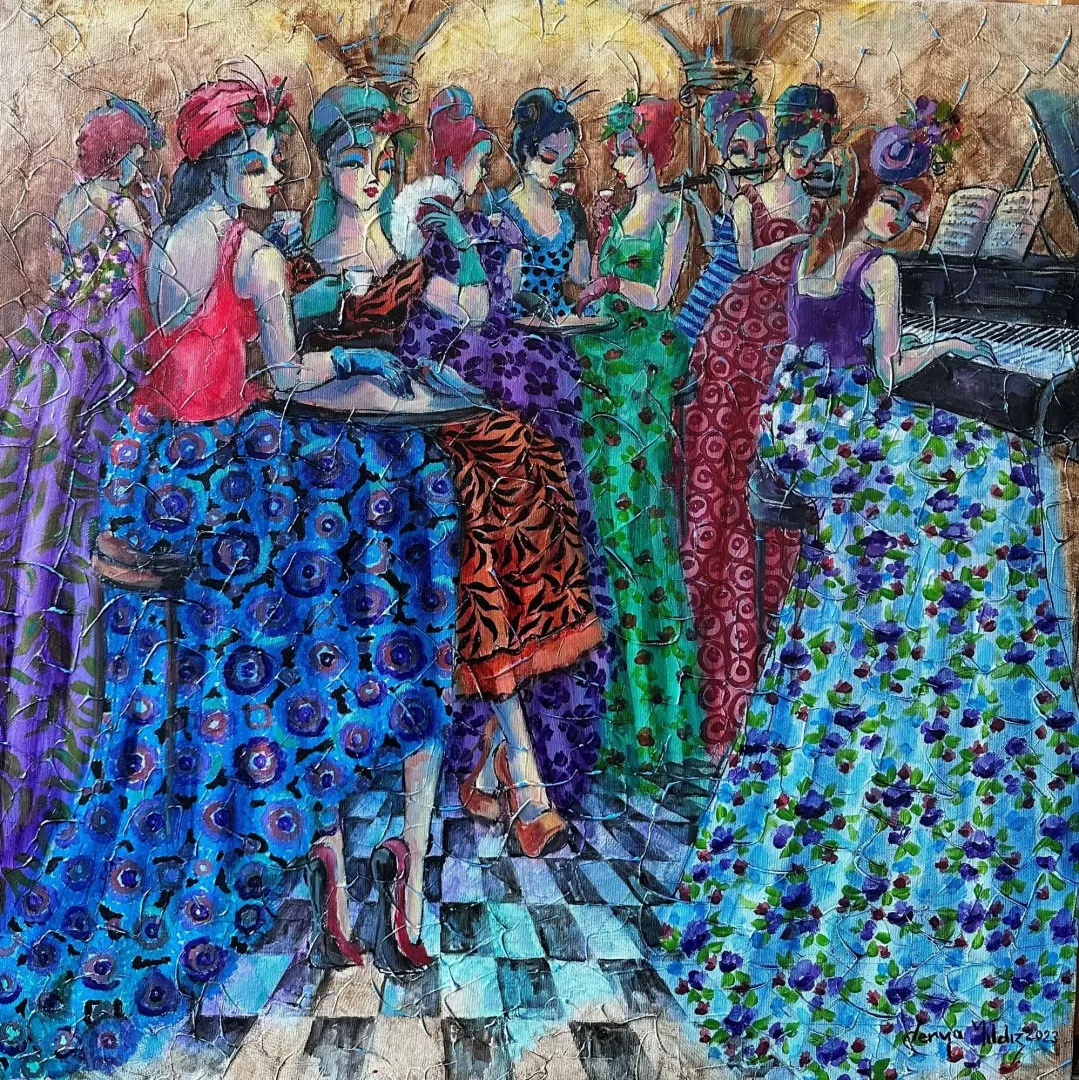 "İsimsiz" eseri DERYA YILDIZ tarafından 2023 yılında 60x60 cm ölçülerinde Tuval üzeri yağlı boya tekniği ile yapılmıştır.