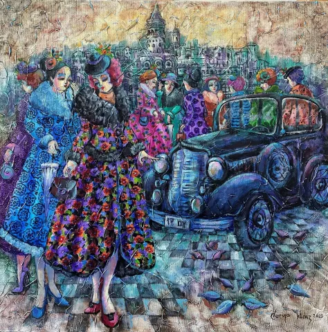 "İsimsiz" eseri DERYA YILDIZ tarafından 2023 yılında 60x60 cm ölçülerinde Tuval üzeri yağlı boya tekniği ile yapılmıştır.