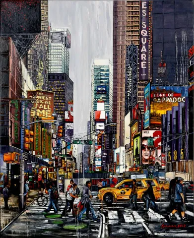 HATİCE YAMAN — “İsimsiz”, 2023 "İsimsiz" eseri HATİCE YAMAN tarafından 2023 yılında 100x80 cm ölçülerinde Tuval üzeri yağlı boya tekniği ile yapılmıştır.