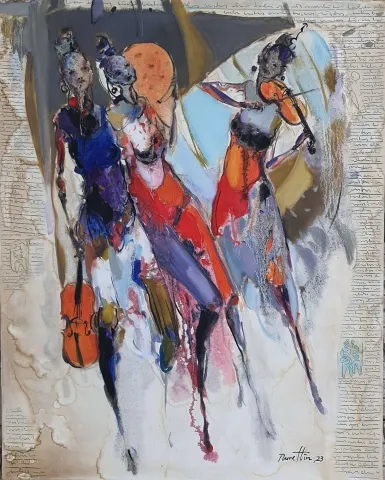 NURETTİN AKKAYA — “Untitled”, 2023 "İsimsiz" eseri NURETTİN AKKAYA tarafından 2023 yılında 100x80 cm ölçülerinde Tuval üzeri yağlı boya tekniği ile yapılmıştır.