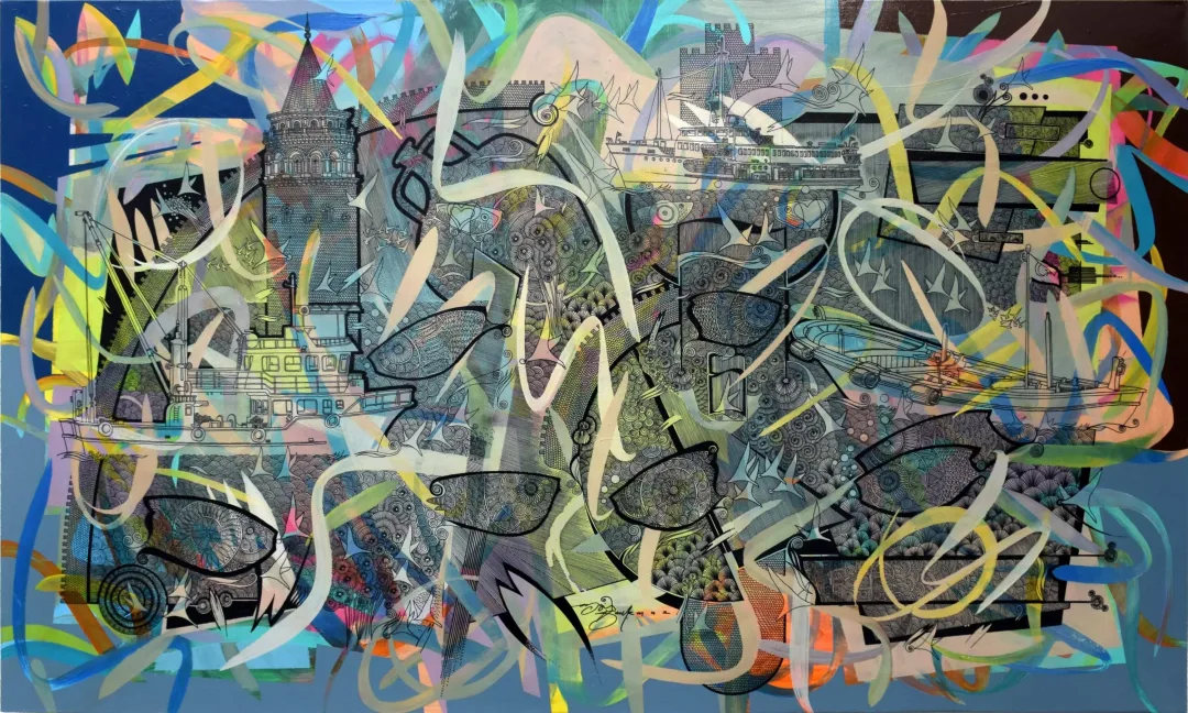 yakınlaştır "İsimsiz" eseri ENGİN KORKMAZ tarafından 2023 yılında 80x134 cm ölçülerinde Tuval üzeri akrilik boya tekniği ile yapılmıştır.
