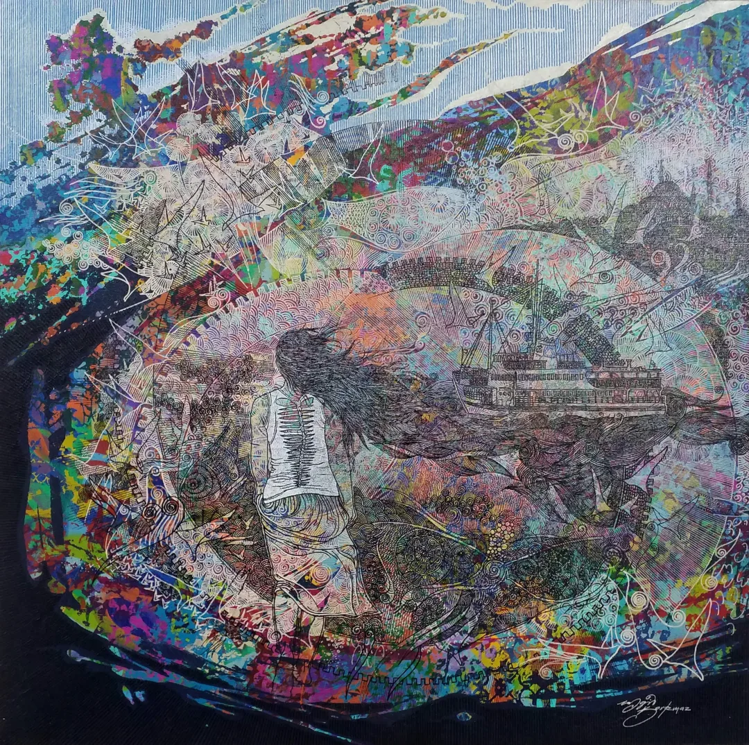 ENGİN KORKMAZ — “İsimsiz”, 2017 "İsimsiz" eseri ENGİN KORKMAZ tarafından 2017 yılında 70x70 cm ölçülerinde Tuval üzeri akrilik boya tekniği ile yapılmıştır.