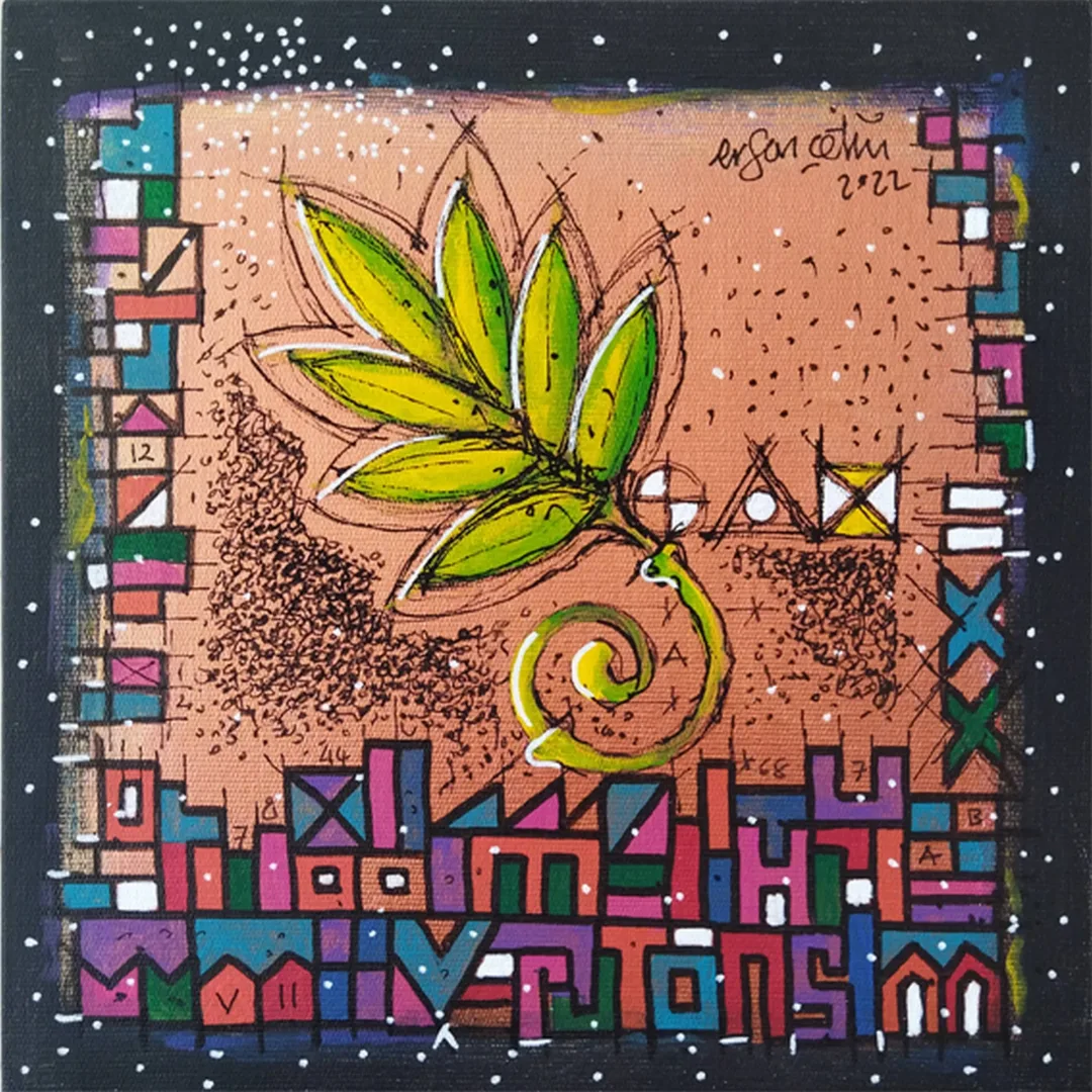 "İsimsiz" eseri ERSAN ÇETİN tarafından 25x25 cm ölçülerinde Tuval üzeri akrilik boya tekniği ile yapılmıştır.