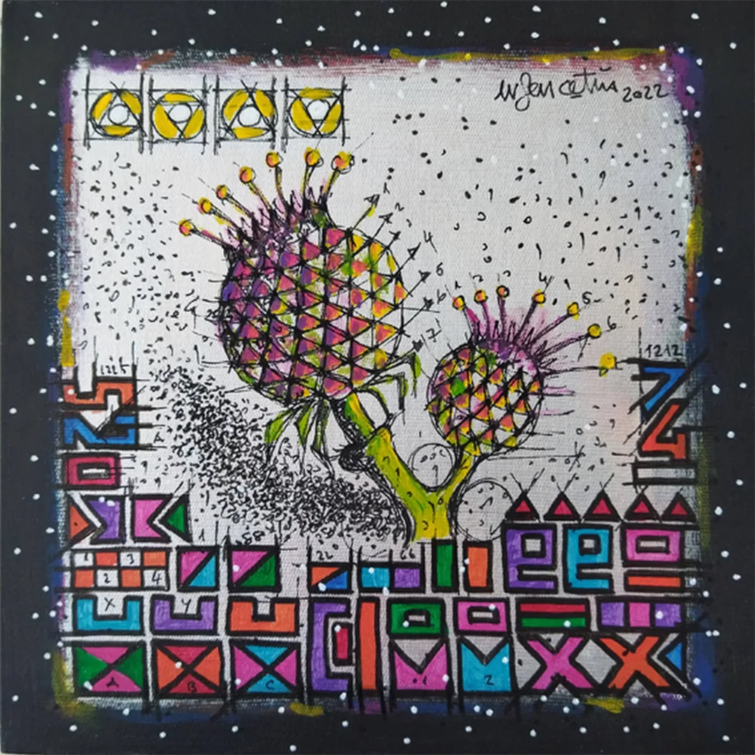 "İsimsiz" eseri ERSAN ÇETİN tarafından 25x25 cm ölçülerinde Tuval üzeri akrilik boya tekniği ile yapılmıştır.