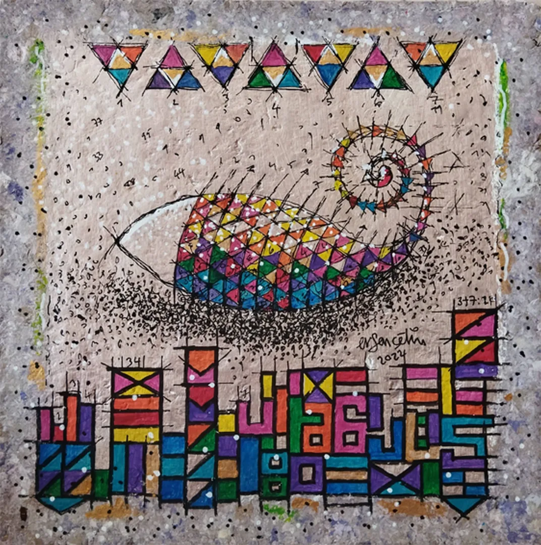 "İsimsiz" eseri ERSAN ÇETİN tarafından 26x26 cm ölçülerinde Kağıt üzeri akrilik boya tekniği ile yapılmıştır.