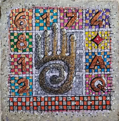 "İsimsiz" eseri ERSAN ÇETİN tarafından 26x26 cm ölçülerinde Kağıt üzeri akrilik boya tekniği ile yapılmıştır.