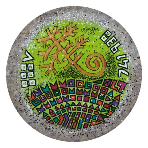 "İsimsiz" eseri ERSAN ÇETİN tarafından 26x26 cm ölçülerinde Kağıt üzeri akrilik boya tekniği ile yapılmıştır.