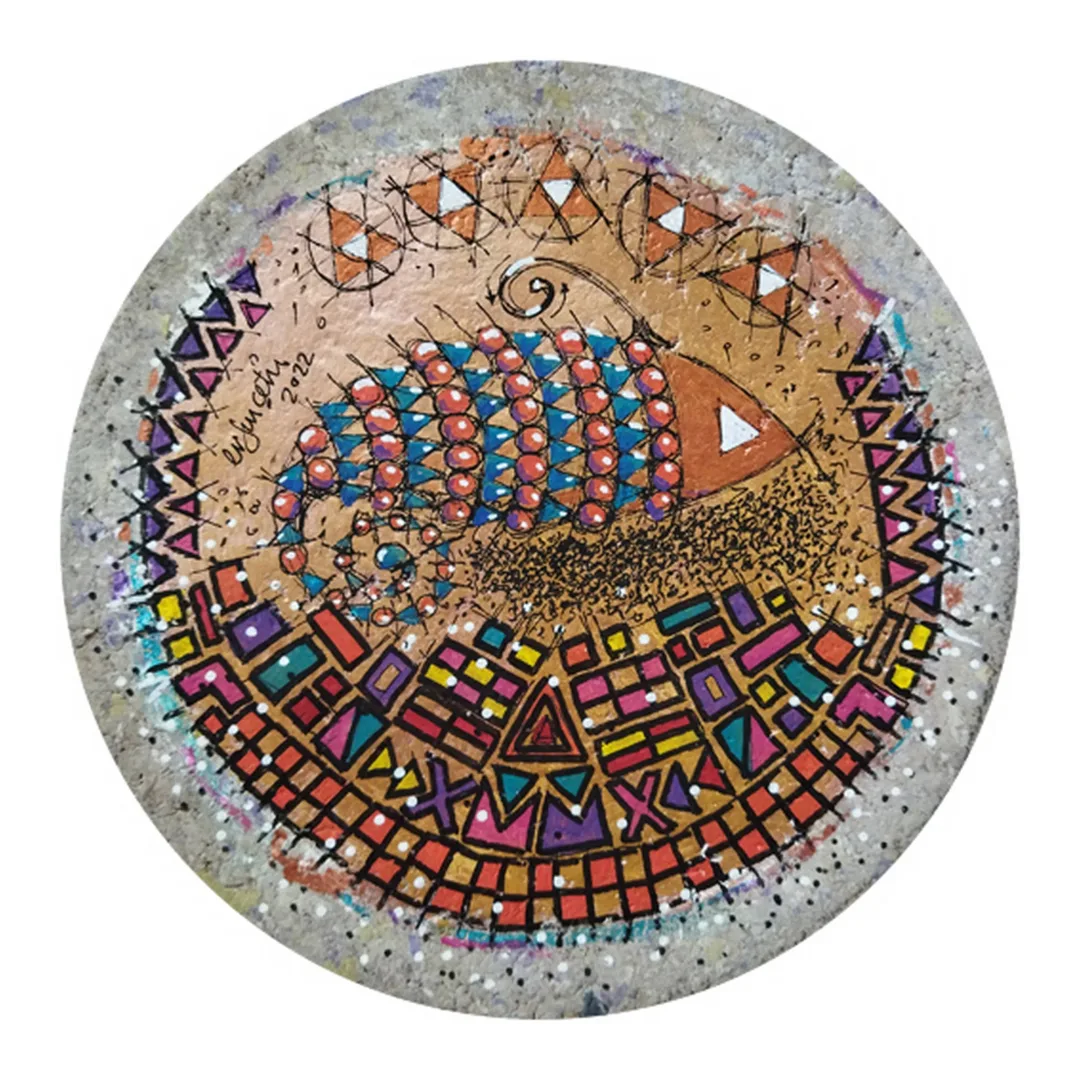 "İsimsiz" eseri ERSAN ÇETİN tarafından 26x26 cm ölçülerinde Kağıt üzeri akrilik boya tekniği ile yapılmıştır.