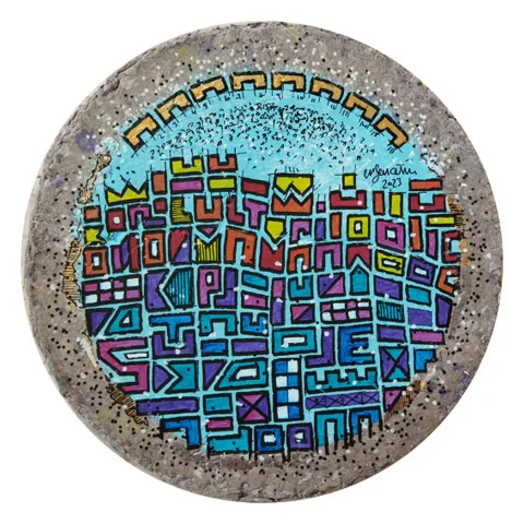 "İsimsiz" eseri ERSAN ÇETİN tarafından 26x26 cm ölçülerinde Kağıt üzeri akrilik boya tekniği ile yapılmıştır.