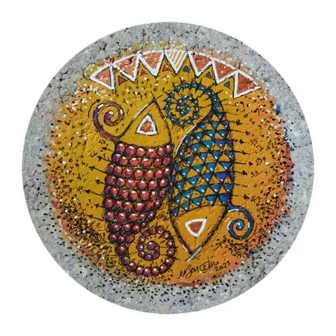 "İsimsiz" eseri ERSAN ÇETİN tarafından 26x26 cm ölçülerinde Kağıt üzeri akrilik boya tekniği ile yapılmıştır.