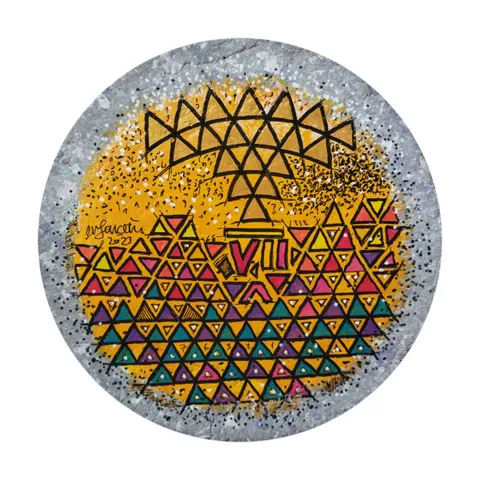 "İsimsiz" eseri ERSAN ÇETİN tarafından 26x26 cm ölçülerinde Kağıt üzeri akrilik boya tekniği ile yapılmıştır.
