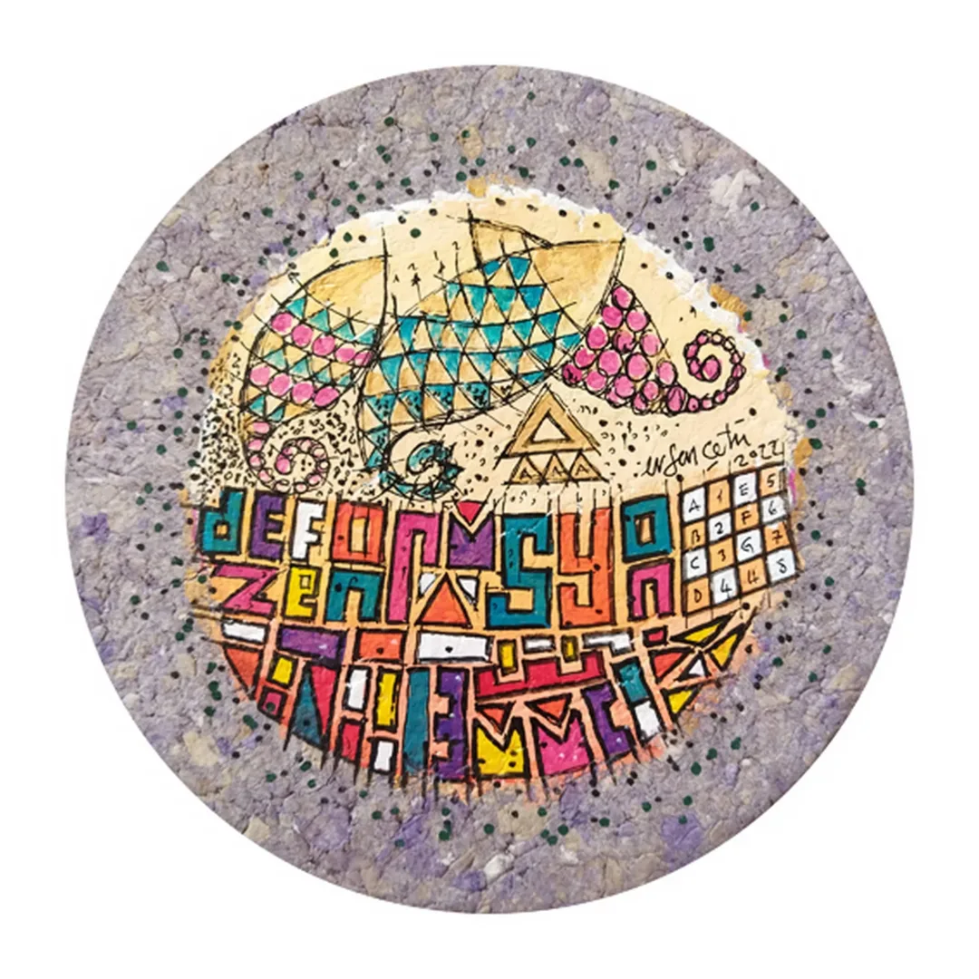 "İsimsiz" eseri ERSAN ÇETİN tarafından 26x26 cm ölçülerinde Kağıt üzeri akrilik boya tekniği ile yapılmıştır.