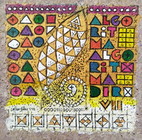 "İsimsiz" eseri ERSAN ÇETİN tarafından 26x26 cm ölçülerinde Kağıt üzeri akrilik boya tekniği ile yapılmıştır.