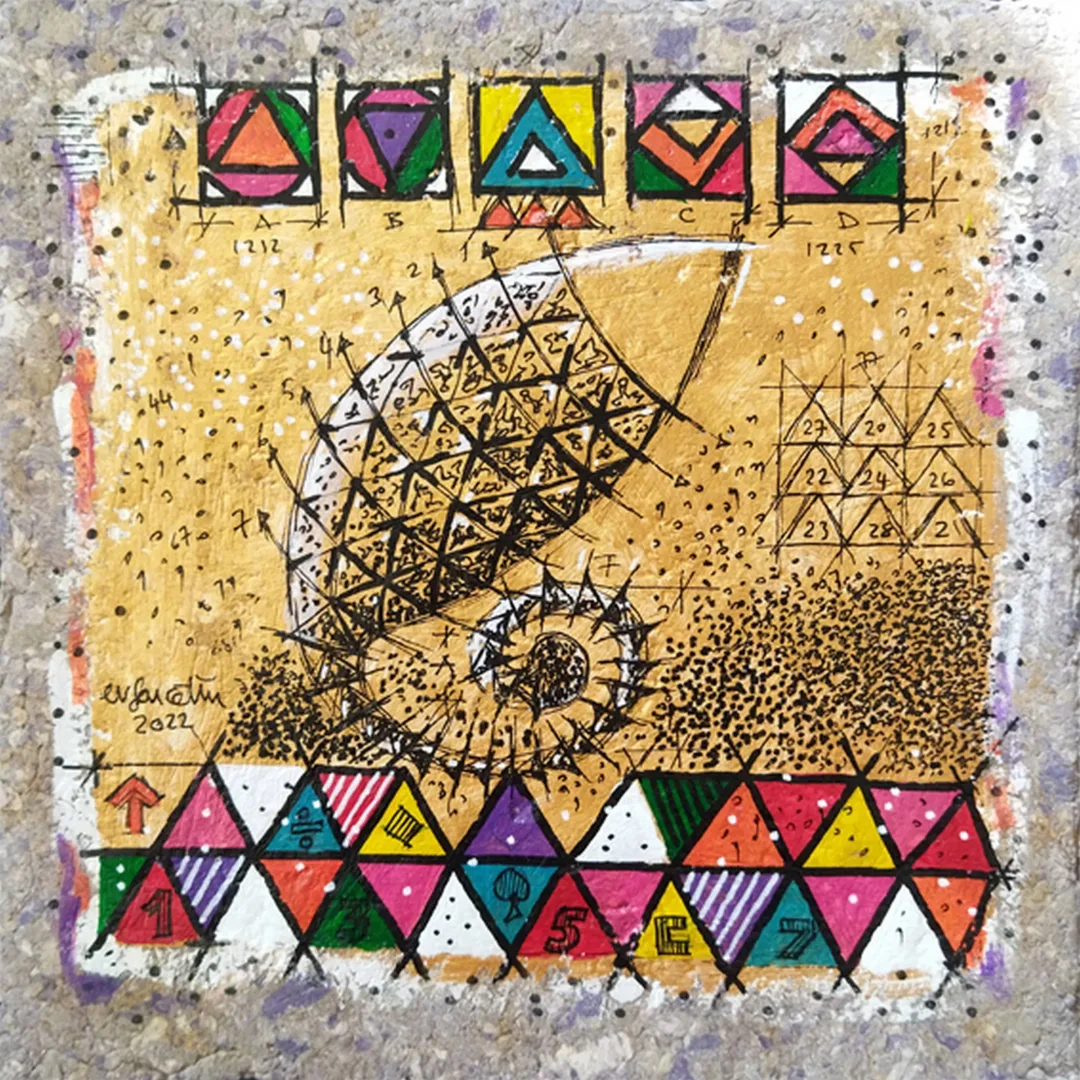 "İsimsiz" eseri ERSAN ÇETİN tarafından 26x26 cm ölçülerinde Kağıt üzeri akrilik boya tekniği ile yapılmıştır.