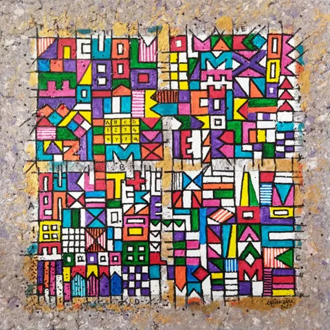"İsimsiz" eseri ERSAN ÇETİN tarafından 35x35 cm ölçülerinde Kağıt üzeri akrilik boya tekniği ile yapılmıştır.