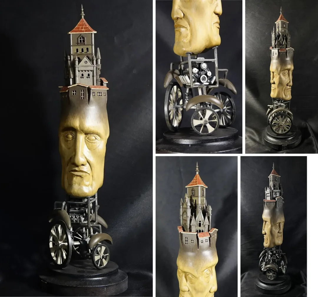 "Döngü" eseri ÖZGÜR YENİDOĞAN tarafından 2021 yılında 52x13x11 cm ölçülerinde Ahşap ve akrilik boya tekniği ile yapılmıştır.