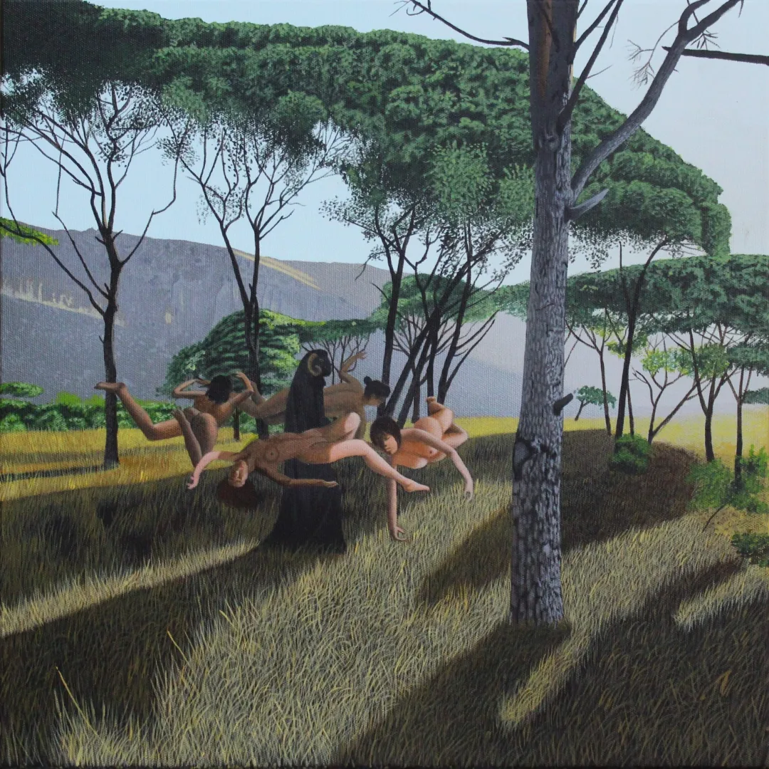 "İsimsiz" eseri EMRAH EMİR tarafından 2023 yılında 40x40 cm ölçülerinde Tuval üzeri akrilik boya tekniği ile yapılmıştır.