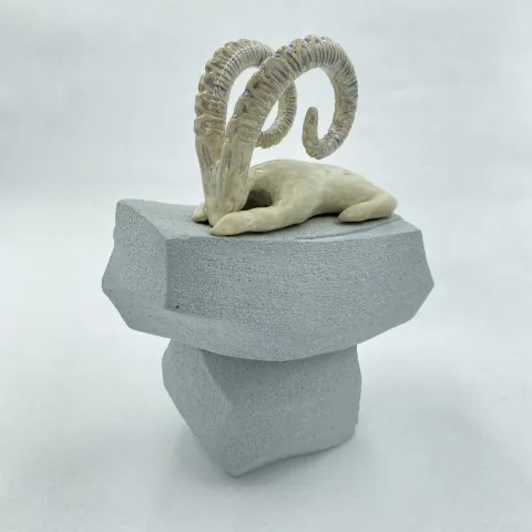 "İsimsiz" eseri AYŞE ERGÜNER tarafından 2023 yılında 17x7x22 cm ölçülerinde Stoneware çamur, elle şekillendirme, 1240°C tekniği ile yapılmıştır.
