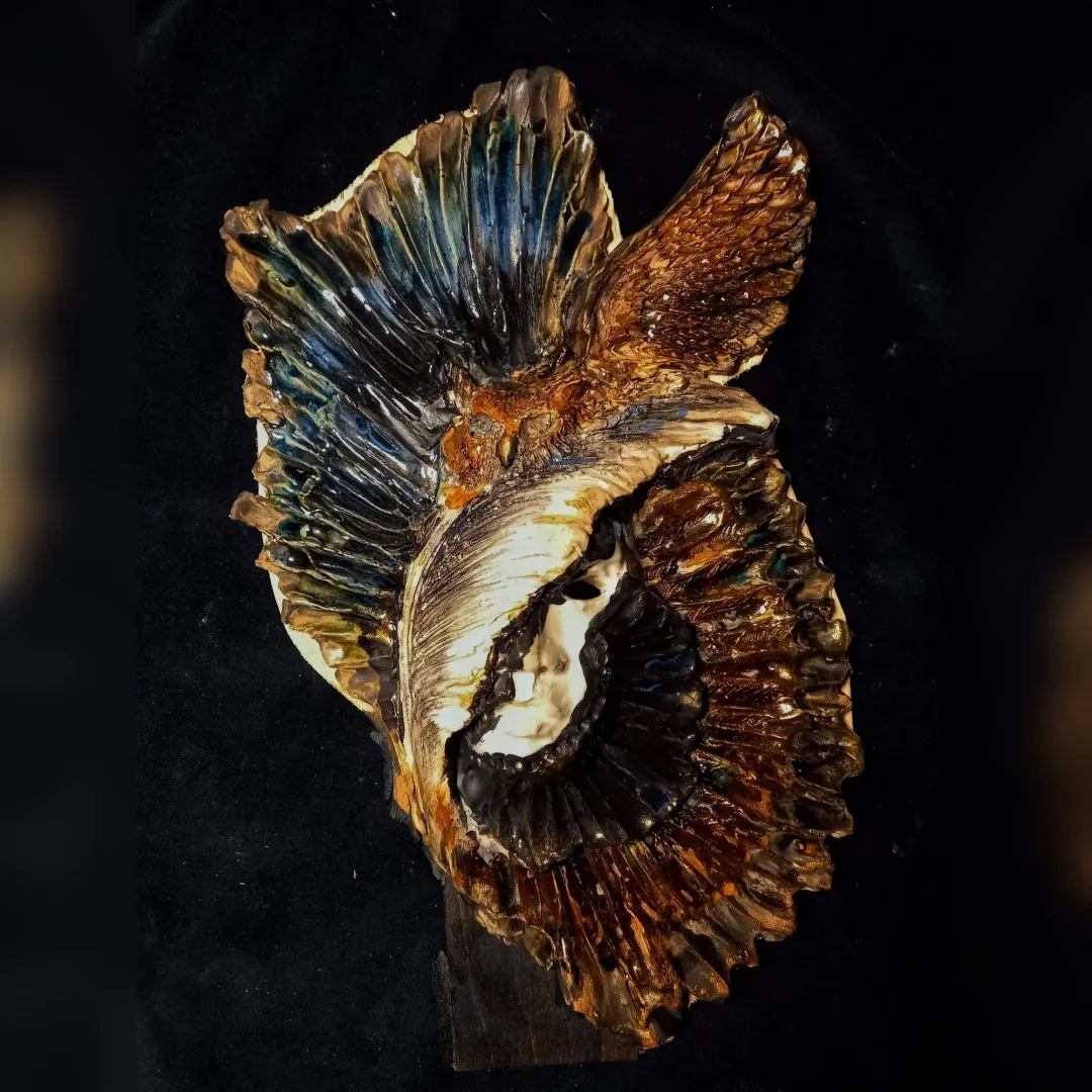 "Gizem" eseri ORÇUN İLTER tarafından 2023 yılında 42x26 cm ölçülerinde Seramik, 1100°C tekniği ile yapılmıştır.