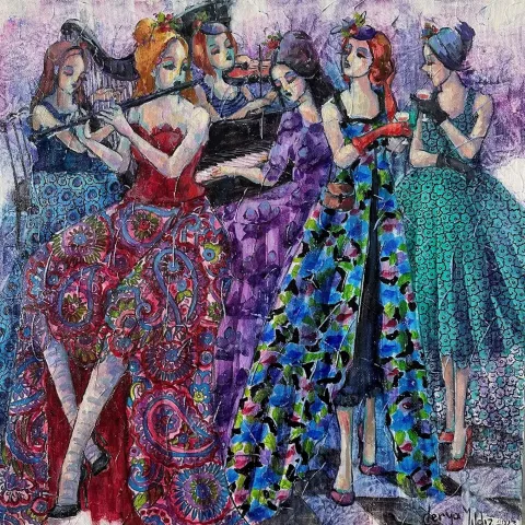 "İsimsiz" eseri DERYA YILDIZ tarafından 2023 yılında 40x40 cm ölçülerinde Tuval üzeri yağlı boya tekniği ile yapılmıştır.