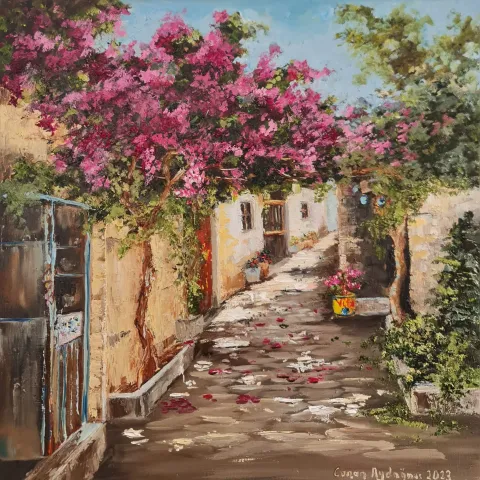 "İsimsiz" eseri CANAN AYDOĞMUŞ tarafından 2023 yılında 40x40 cm ölçülerinde Tuval üzeri yağlı boya tekniği ile yapılmıştır.
