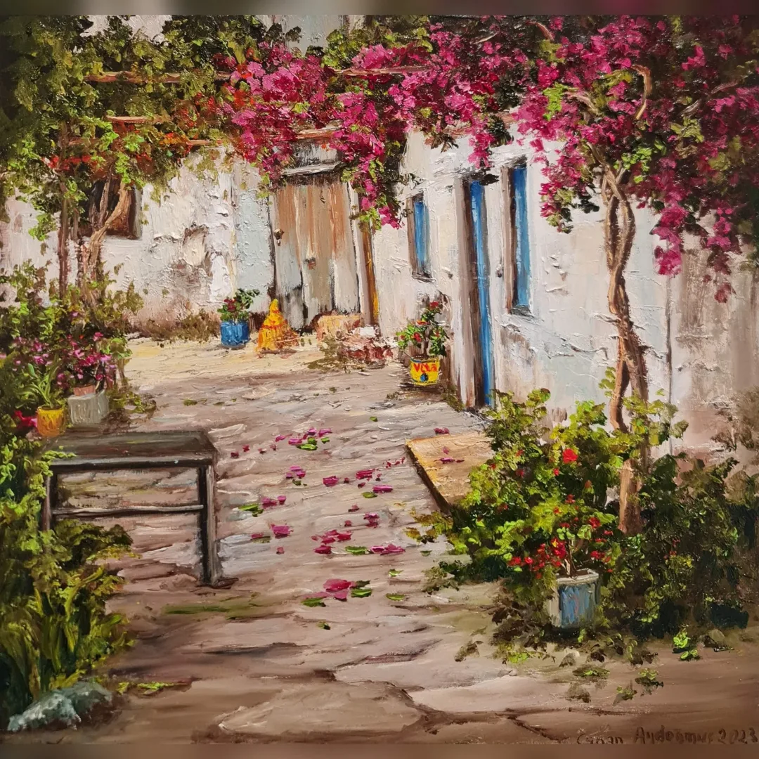 "İsimsiz" eseri CANAN AYDOĞMUŞ tarafından 2023 yılında 40x40 cm ölçülerinde Tuval üzeri yağlı boya tekniği ile yapılmıştır.