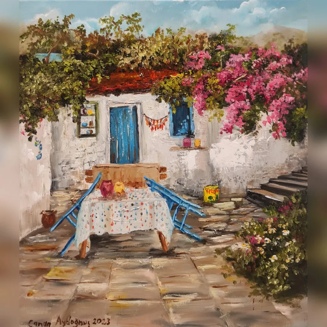 "İsimsiz" eseri CANAN AYDOĞMUŞ tarafından 2023 yılında 40x40 cm ölçülerinde Tuval üzeri yağlı boya tekniği ile yapılmıştır.