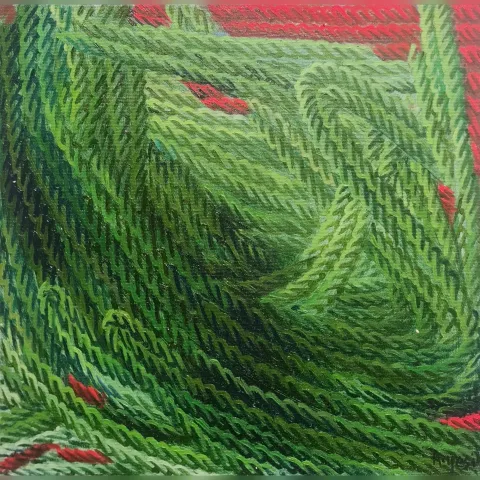 "İsimsiz" eseri AHMET YEŞİL tarafından 2023 yılında 40x40 cm ölçülerinde Tuval üzeri yağlı boya tekniği ile yapılmıştır.