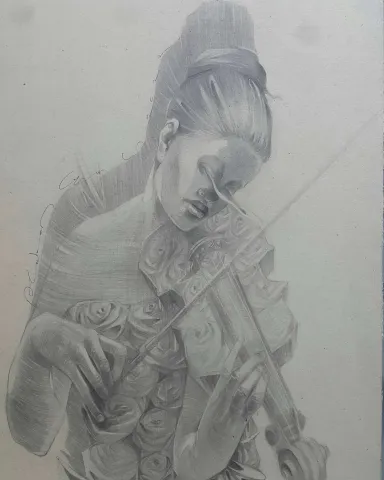 HAKAN ERASLAN — “Persona”, 2021 "Persona" eseri HAKAN ERASLAN tarafından 2021 yılında 70x50 cm ölçülerinde Kağıt üzeri desen tekniği ile yapılmıştır.