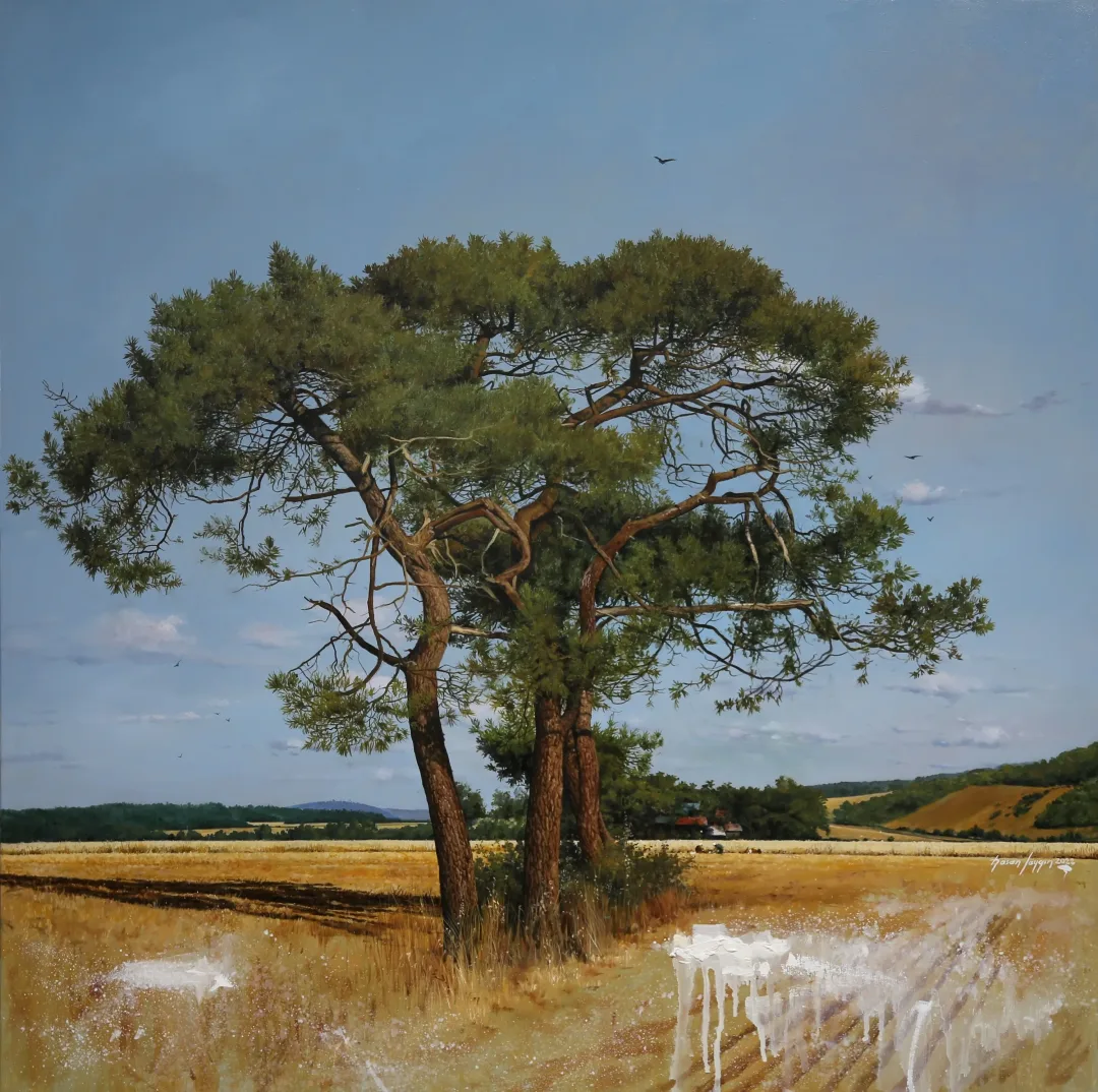 HASAN SAYGIN — “Çamlar”, 2022 "Çamlar" eseri HASAN SAYGIN tarafından 2022 yılında 79x79 cm ölçülerinde Tuval üzeri yağlı boya tekniği ile yapılmıştır.