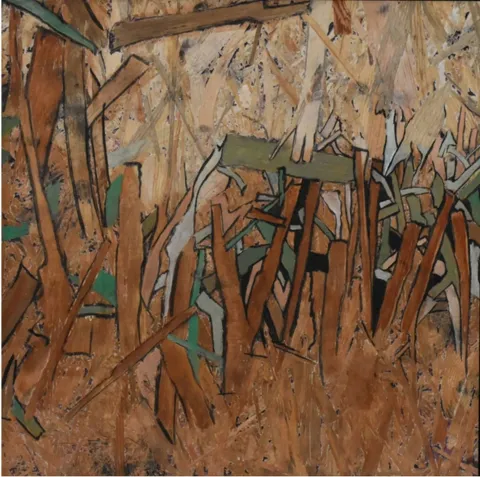 İBRAHİM AKGÜNEY — “Untitled”, 2019 "İsimsiz" eseri İBRAHİM AKGÜNEY tarafından 2019 yılında 40x40 cm ölçülerinde OSB üzeri yağlı boya tekniği ile yapılmıştır.