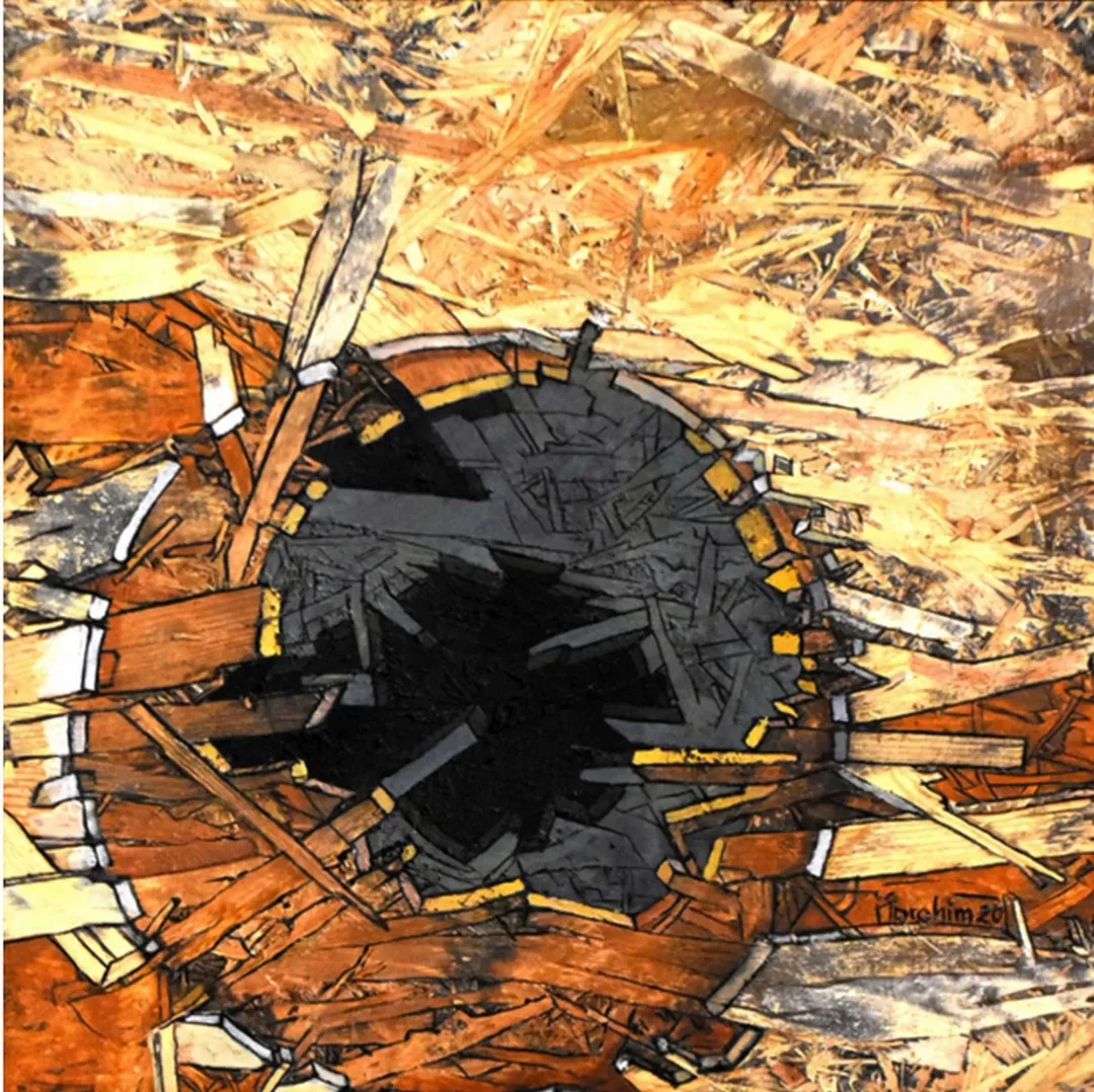 İBRAHİM AKGÜNEY — “İsimsiz”, 2021 "İsimsiz" eseri İBRAHİM AKGÜNEY tarafından 2021 yılında 40x40 cm ölçülerinde OSB üzeri yağlı boya tekniği ile yapılmıştır.