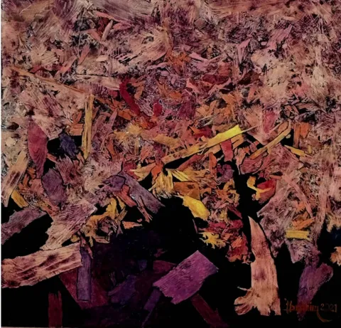 İBRAHİM AKGÜNEY — “İsimsiz”, 2017 "İsimsiz" eseri İBRAHİM AKGÜNEY tarafından 2017 yılında 40x40 cm ölçülerinde OSB üzeri yağlı boya tekniği ile yapılmıştır.