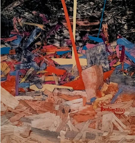 İBRAHİM AKGÜNEY — “İsimsiz”, 2020 "İsimsiz" eseri İBRAHİM AKGÜNEY tarafından 2020 yılında 40x40 cm ölçülerinde OSB üzeri yağlı boya tekniği ile yapılmıştır.