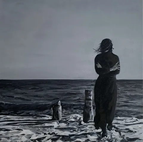 İLHAN HARUN CAN — “Melancholie 2”, 2023 "Melancholie 2" eseri İLHAN HARUN CAN tarafından 2023 yılında 50x50 cm ölçülerinde Tuval üzeri yağlı boya tekniği ile yapılmıştır.
