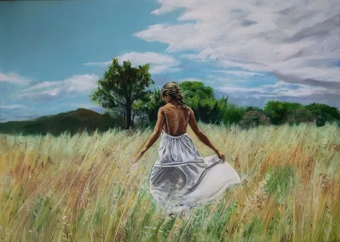 İLHAN HARUN CAN — “Bahardan Sonra”, 2023 "Bahardan Sonra" eseri İLHAN HARUN CAN tarafından 2023 yılında 50x70 cm ölçülerinde Tuval üzeri yağlı boya tekniği ile yapılmıştır.