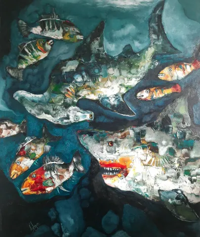 "İsimsiz" eseri MURAT TOLGA tarafından 120x100 cm ölçülerinde Tuval üzeri yağlı boya tekniği ile yapılmıştır.