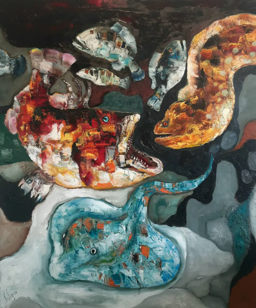 MURAT TOLGA — “İsimsiz” "İsimsiz" eseri MURAT TOLGA tarafından 120x100 cm ölçülerinde Tuval üzeri yağlı boya tekniği ile yapılmıştır.