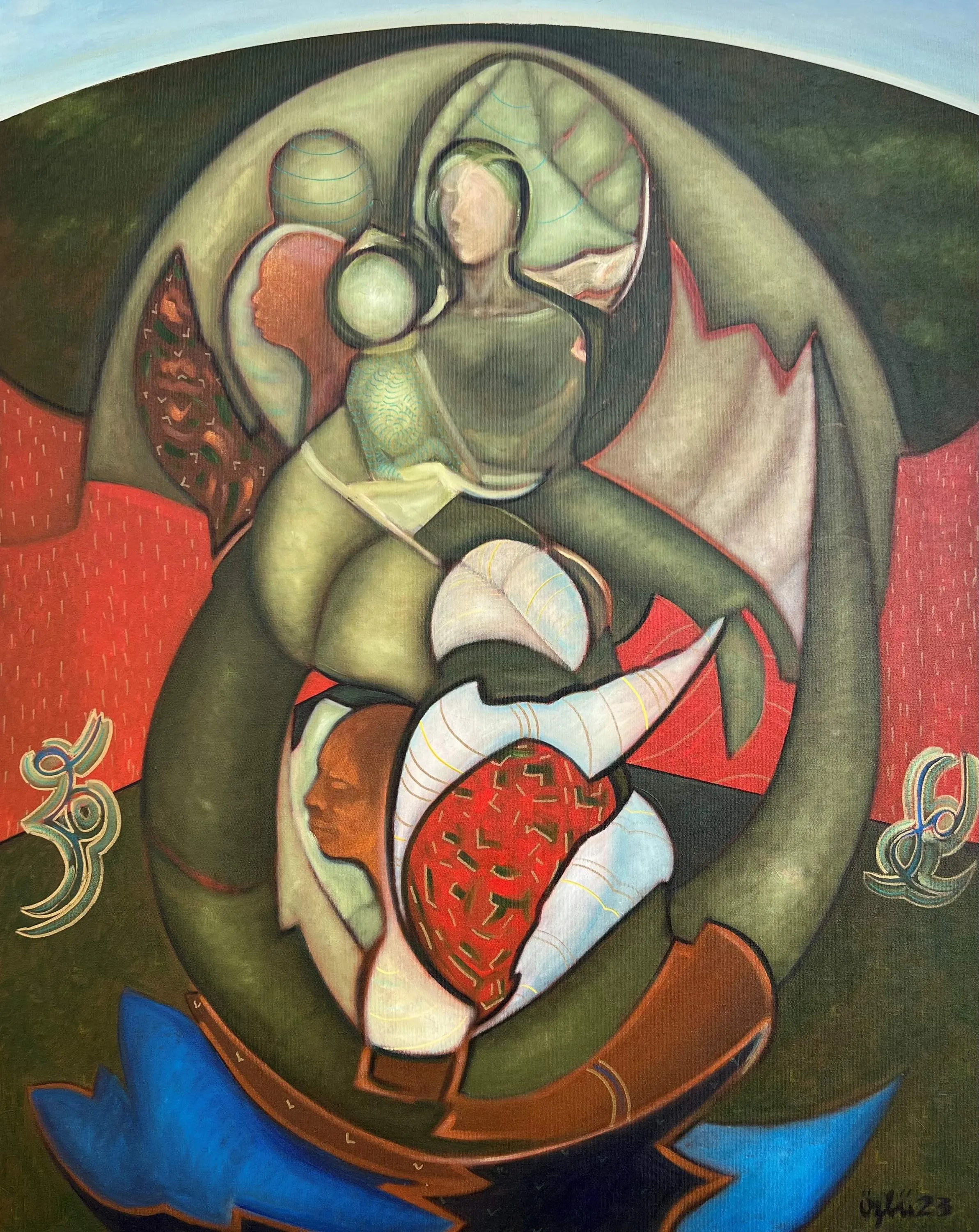"Adsız" eseri NECMETTİN ÖZLÜ tarafından 2023 yılında 100x80 cm ölçülerinde Tuval üzeri yağlı boya tekniği ile yapılmıştır.