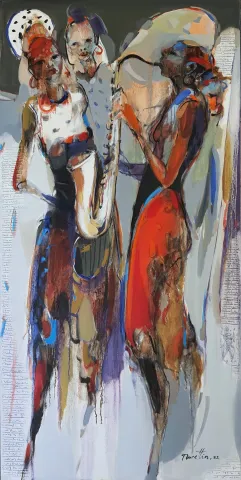 NURETTİN AKKAYA — “Untitled”, 2022 "İsimsiz" eseri NURETTİN AKKAYA tarafından 2022 yılında 130x65 cm ölçülerinde Tuval üzeri yağlı boya tekniği ile yapılmıştır.