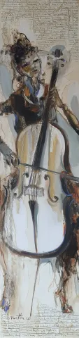 NURETTİN AKKAYA — “Untitled”, 2022 "İsimsiz" eseri NURETTİN AKKAYA tarafından 2022 yılında 125x30 cm ölçülerinde Tuval üzeri yağlı boya tekniği ile yapılmıştır.