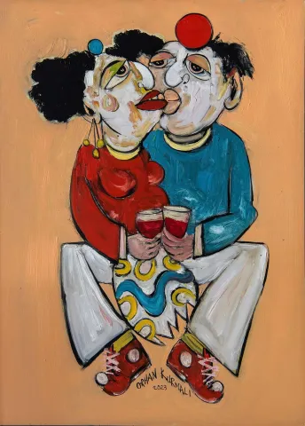 "İsimsiz" eseri ORHAN KURMALI tarafından 69x50 cm ölçülerinde Duralit üzeri yağlı boya tekniği ile yapılmıştır.