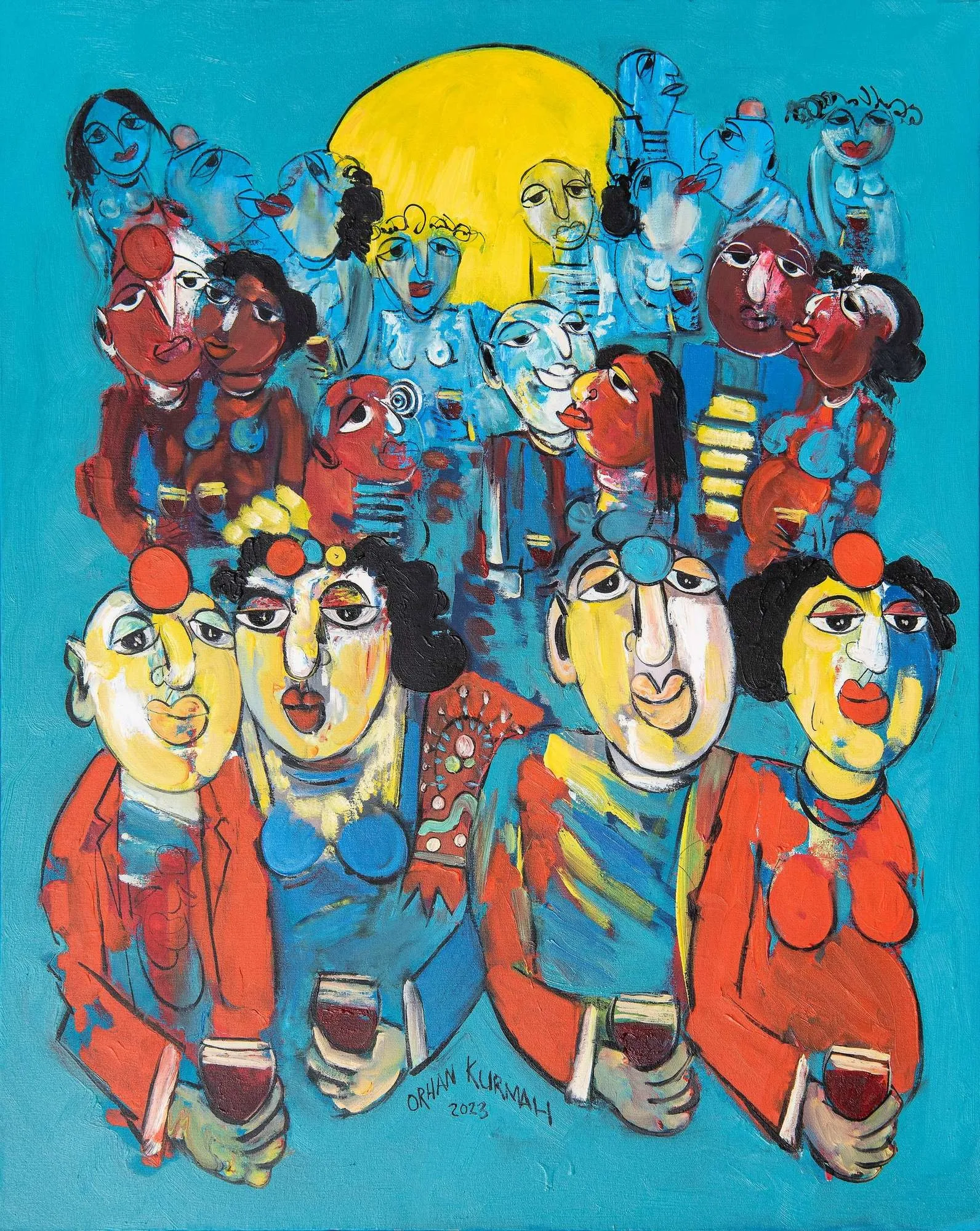 "Hoş Gör" eseri ORHAN KURMALI tarafından 100x80 cm ölçülerinde Tuval üzeri yağlı boya tekniği ile yapılmıştır.