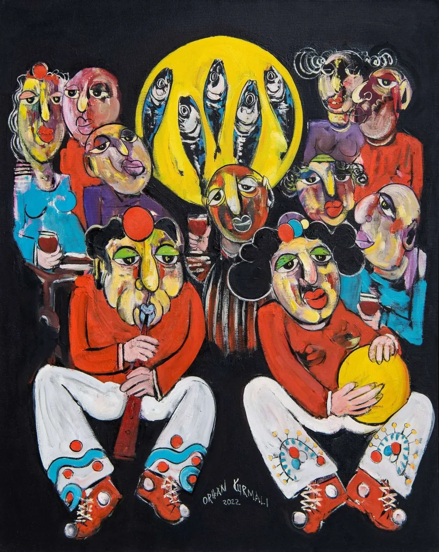 yakınlaştır "Hoş Gör" eseri ORHAN KURMALI tarafından 100x80 cm ölçülerinde Tuval üzeri yağlı boya tekniği ile yapılmıştır.