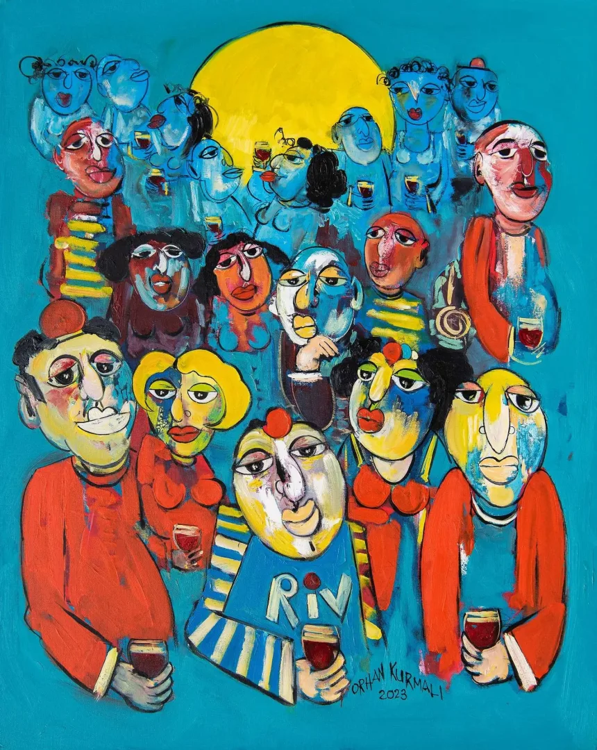 yakınlaştır "İsimsiz" eseri ORHAN KURMALI tarafından 100x80 cm ölçülerinde Tuval üzeri yağlı boya tekniği ile yapılmıştır.