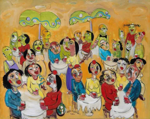 "İsimsiz" eseri ORHAN KURMALI tarafından 80x100 cm ölçülerinde Tuval üzeri yağlı boya tekniği ile yapılmıştır.