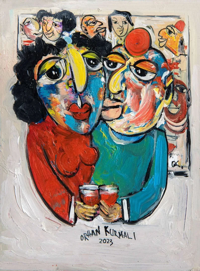 "İsimsiz" eseri ORHAN KURMALI tarafından 35x26 cm ölçülerinde Duralit üzeri yağlı boya tekniği ile yapılmıştır.